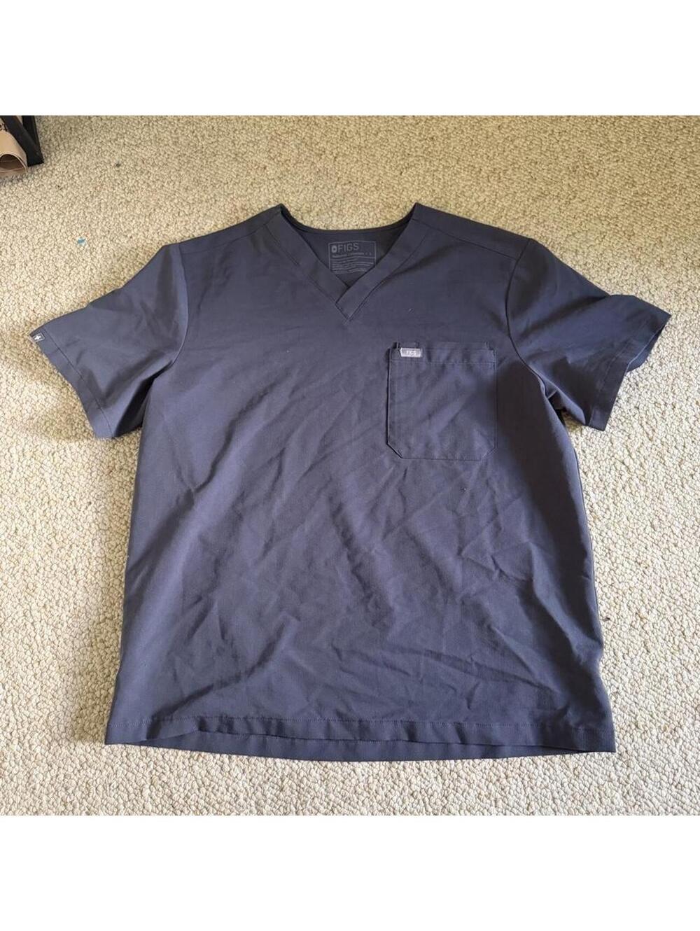 FIGS dark grey scrub top